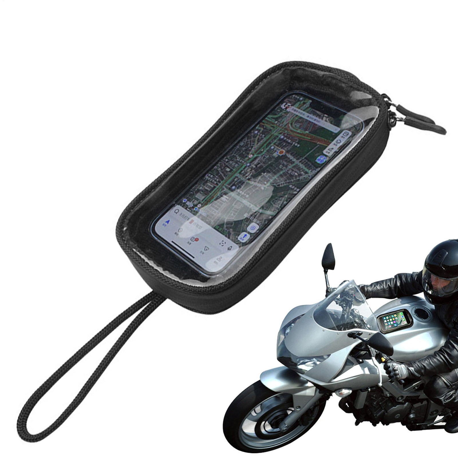 Motorcycle Fuel Tank Bag Magnetic Cell Phone Mount Holder Pouch Case Waterproof