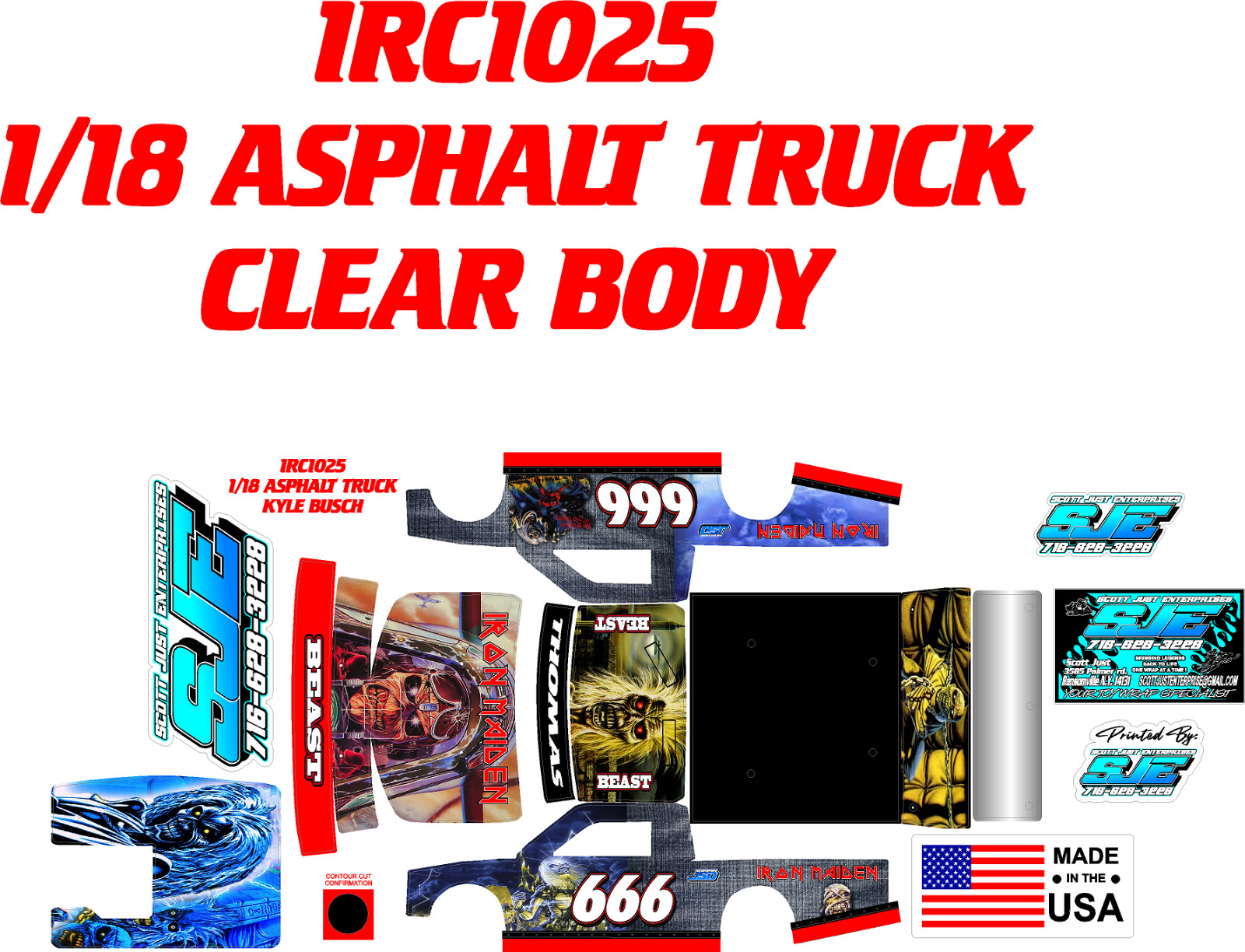 1RC ASPHALT TRUCK  1RC1025  WRAP METAL MUSIC
