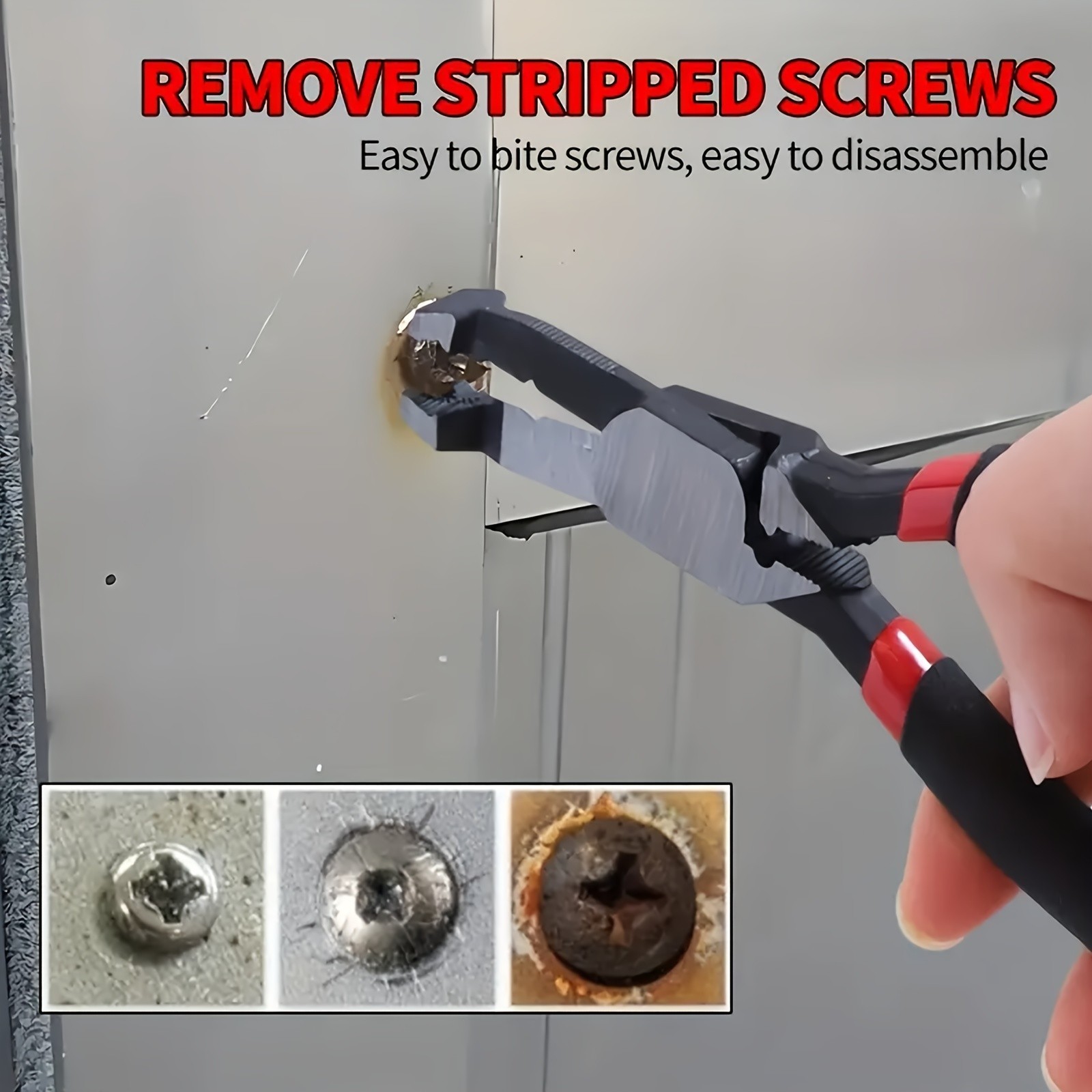 Multi-Function Stripped Screw Removal Pliers - For Cutting, Stripping & Crimping