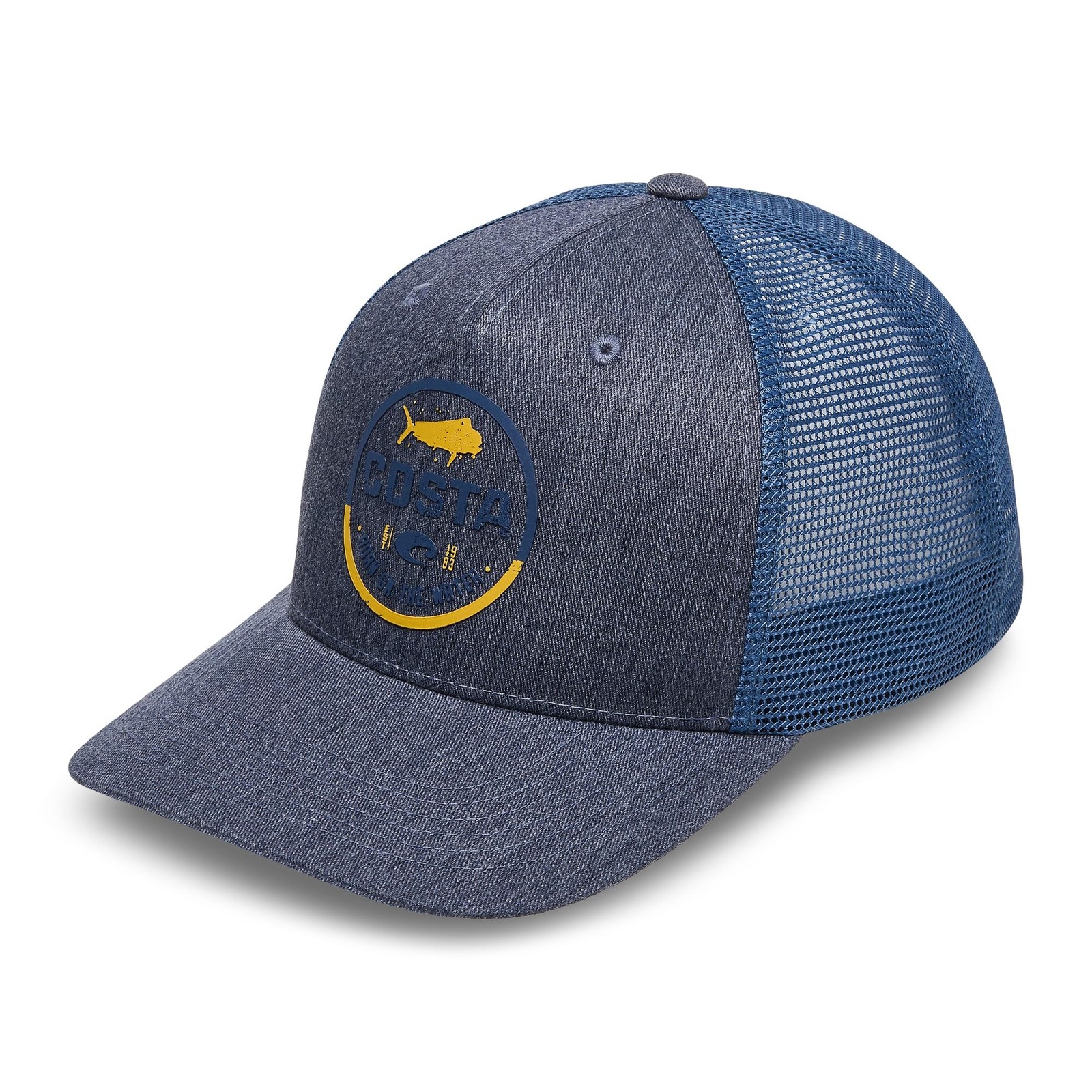 Costa Del Mar Unisex-Adult Insignia Trucker Hat One Size Dorado Navy