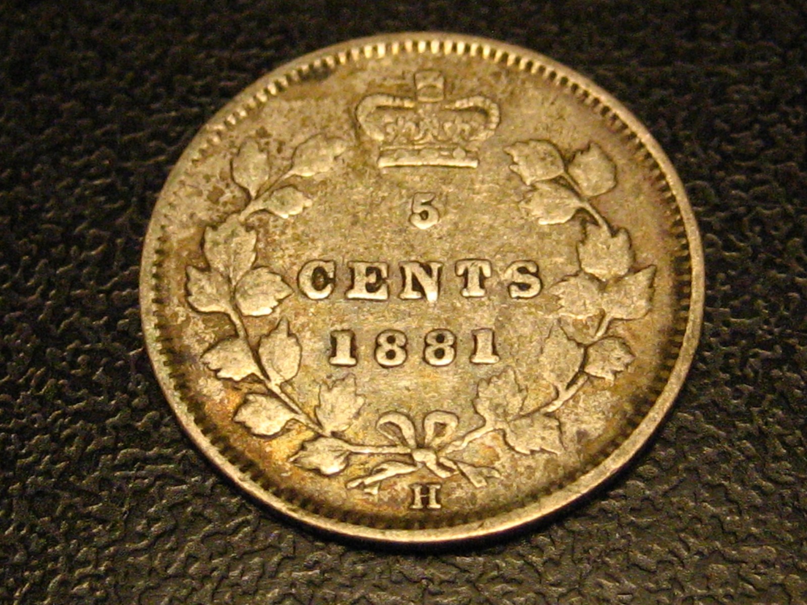 1881 H Canadian 5 Cent Silver VF #2