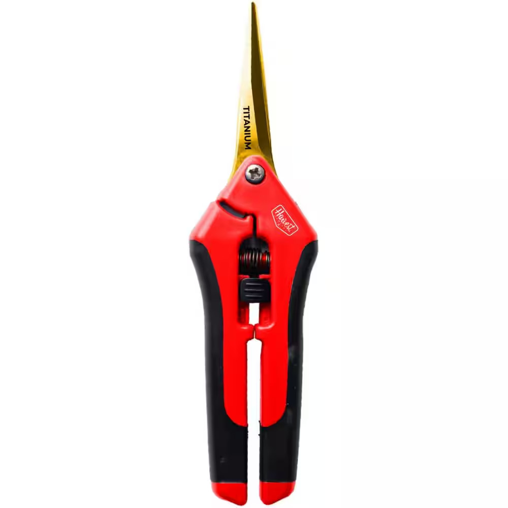 6 In. X 0.79 In. Premium Titanium Curved Blade Pruning Shears with Anti-Slip Sof