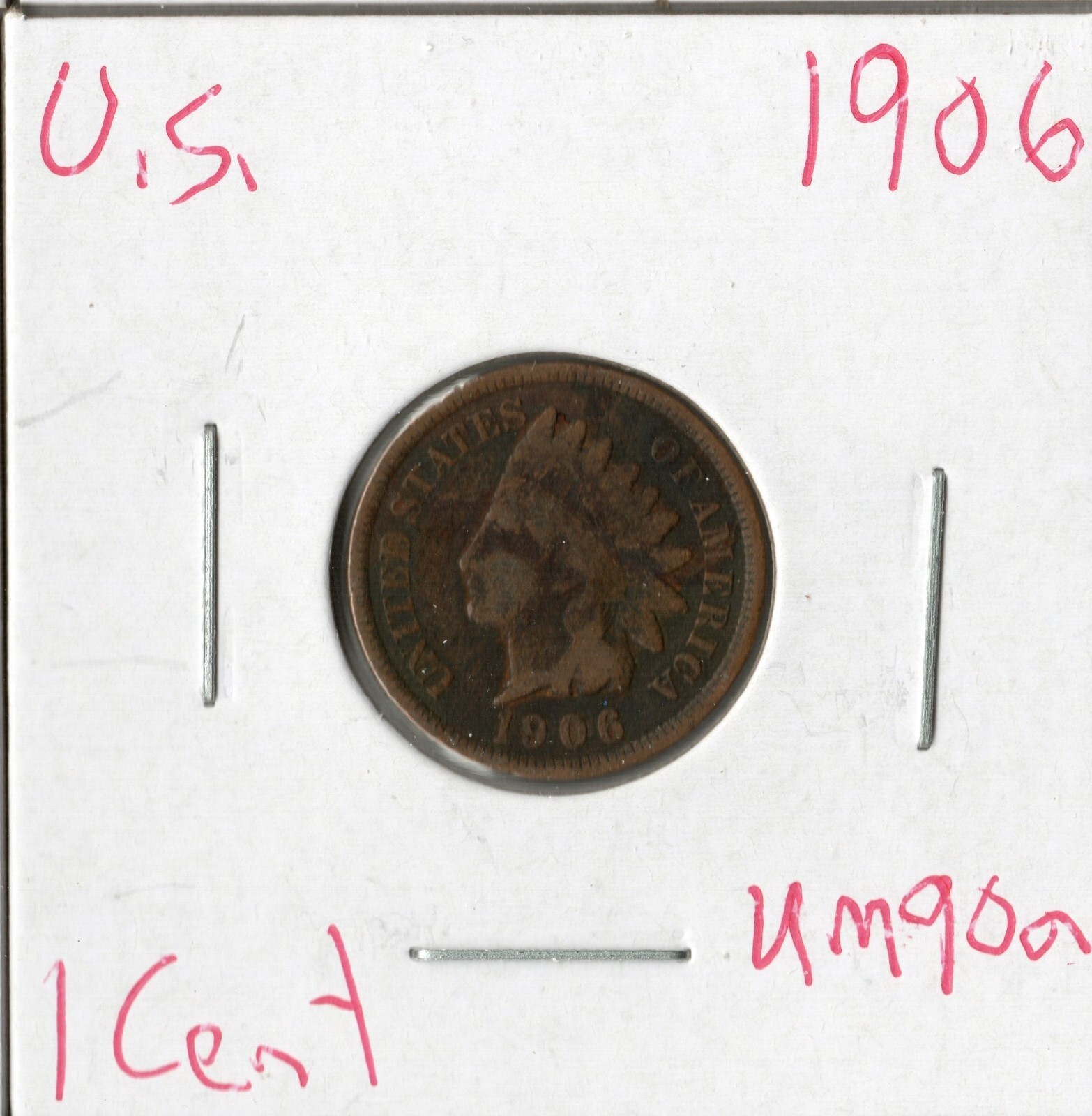 Coin United States Indian Head Cent 1906 KM90a