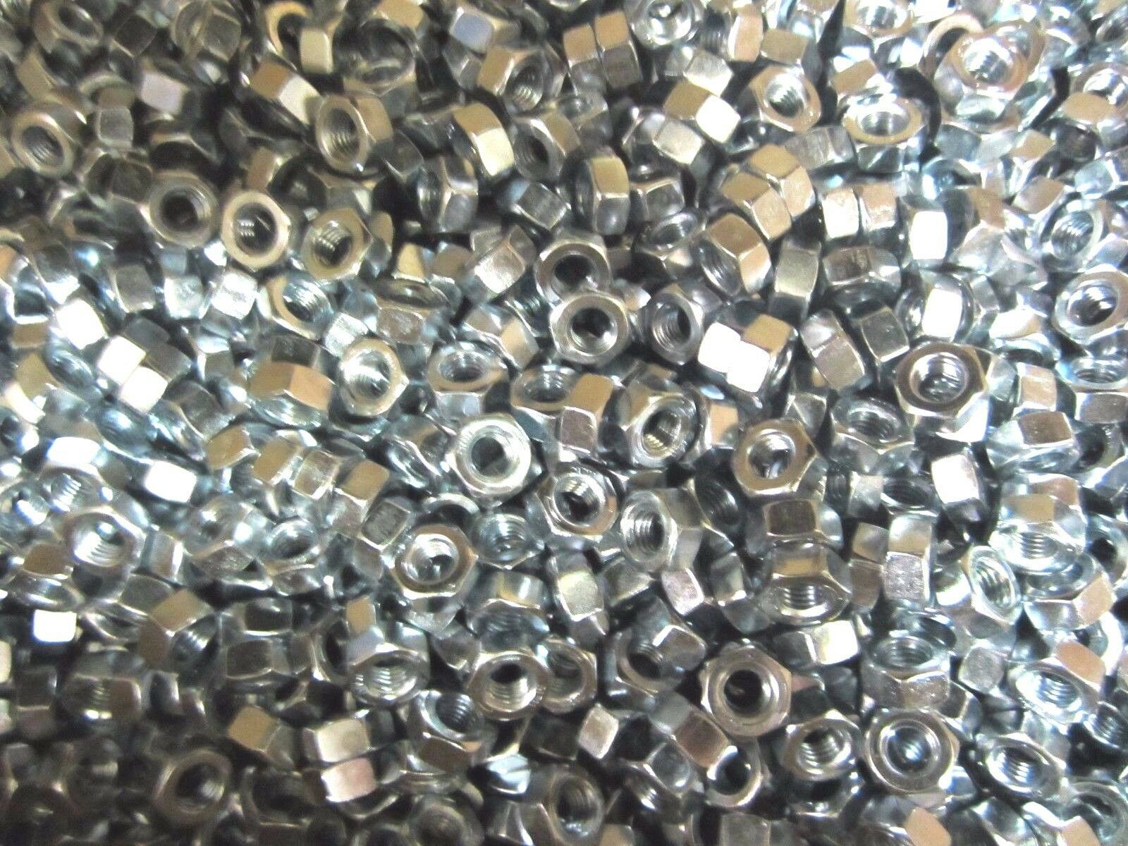 1/4-28 Fine Thread Finished Hex Nuts Grade 5 Zinc Plated 1500 Pieces