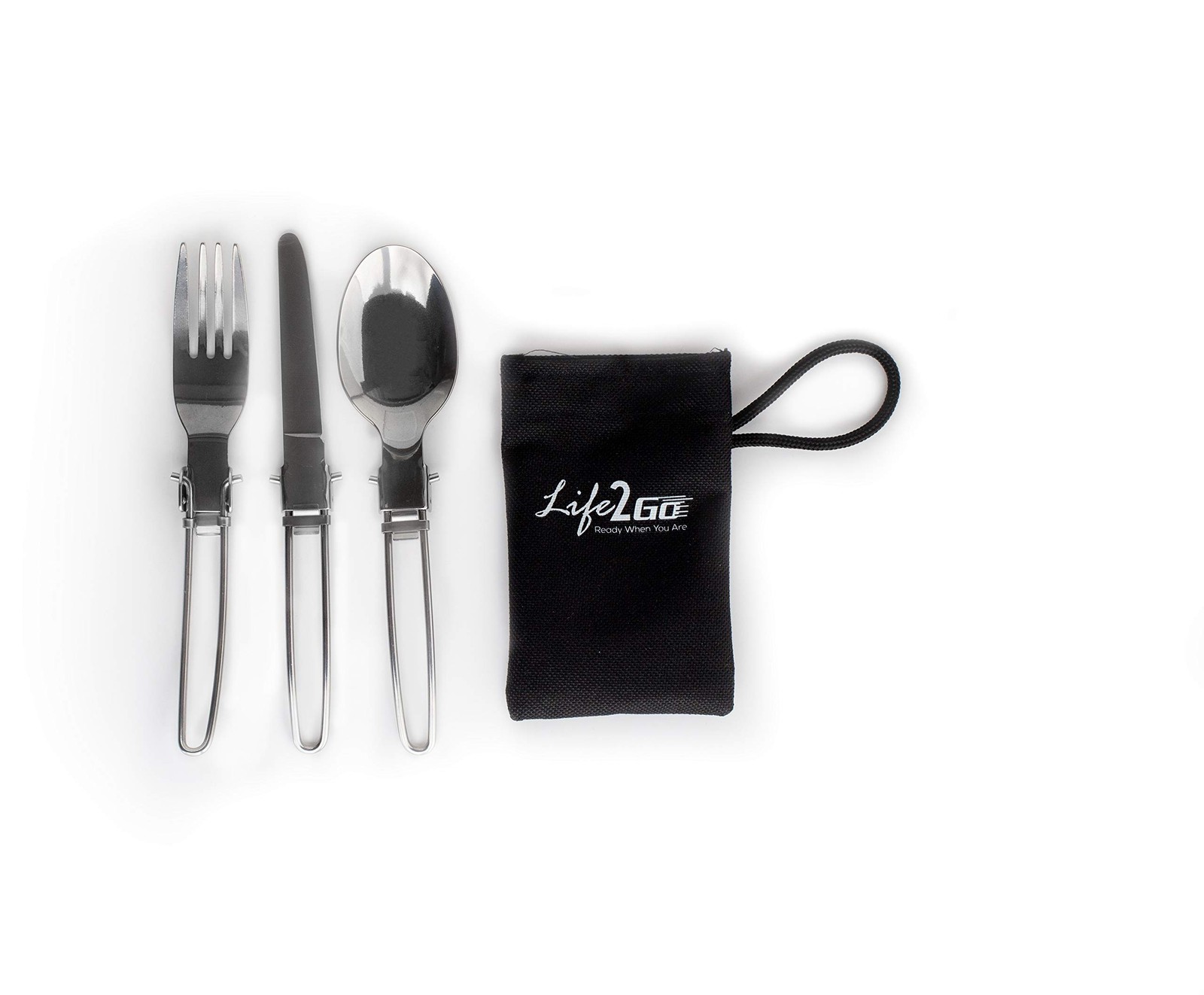 3-Piece Compact Camping Silverware & Utensil Set – Portable Cookware Kit for ...