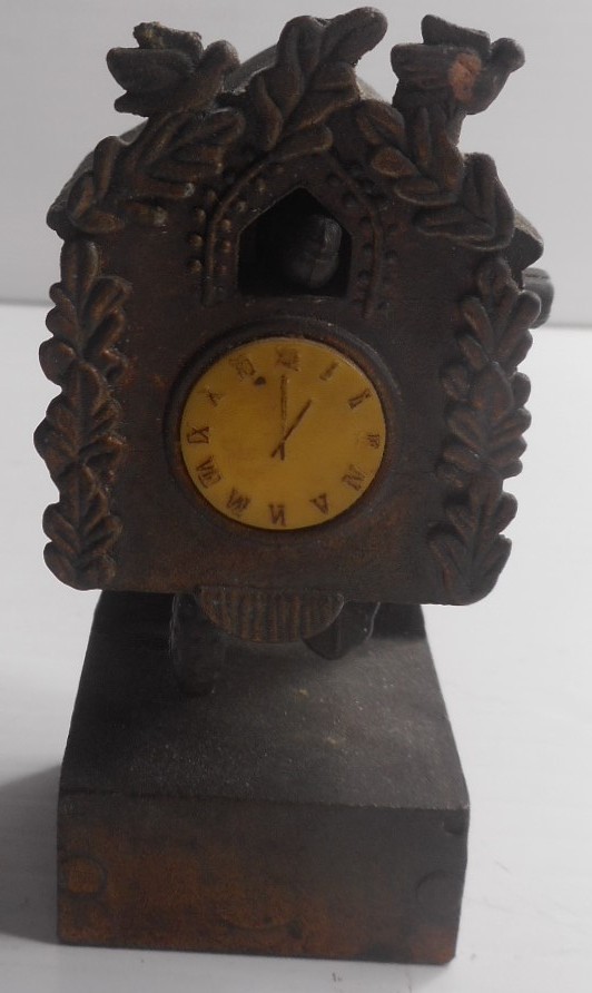 Cuckoo Clock - Pencil Sharpener Bronze Working Bird Pops Out 3-1/8" H X 1-1/2" W