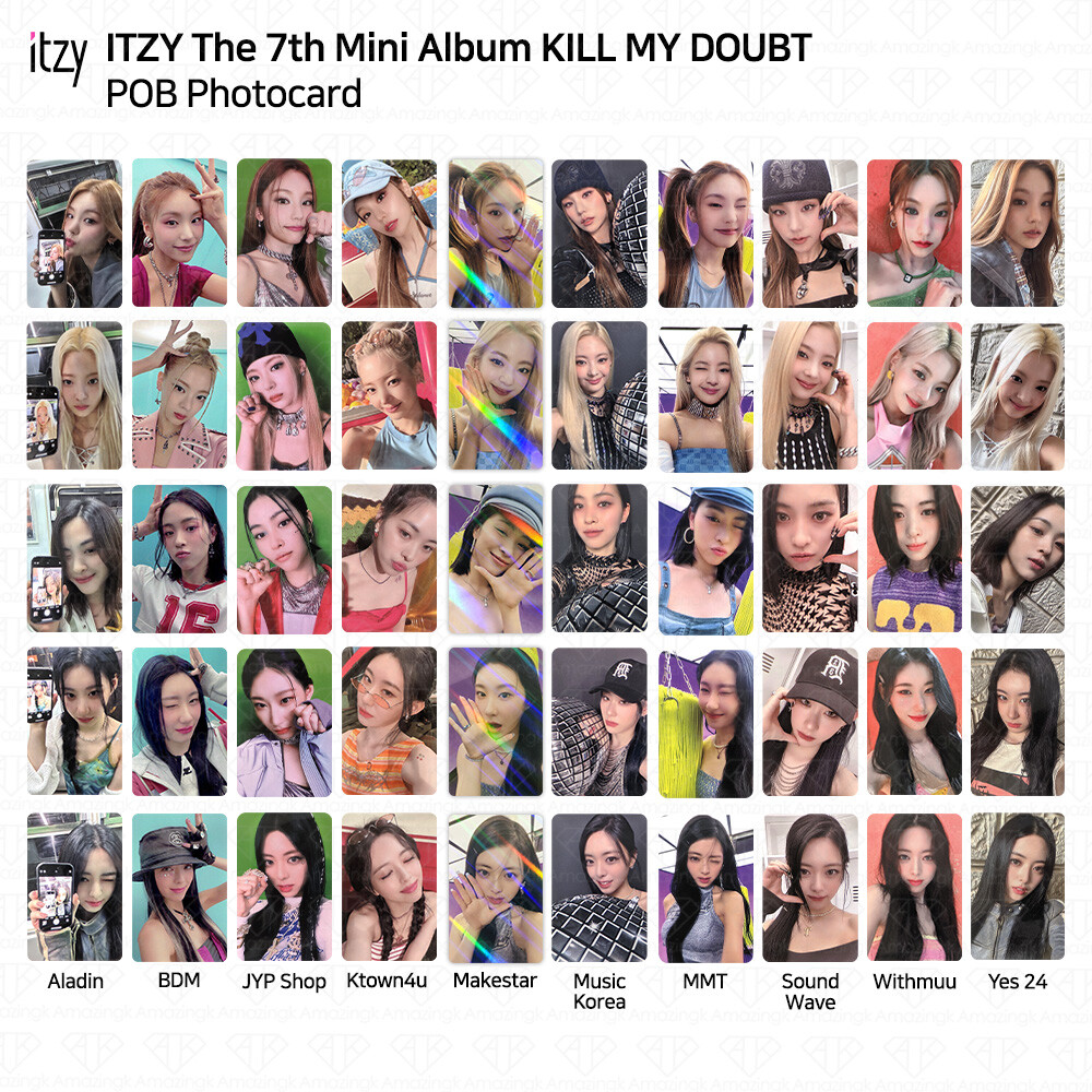 ITZY KILL MY DOUBT Aladin Soundwave Withmuu Ktown4u Music Korea  POB Photocard