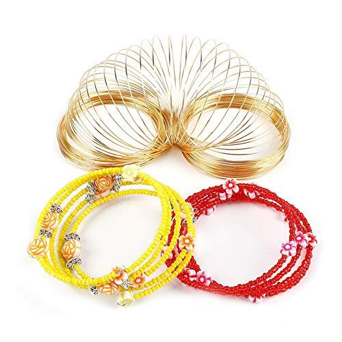 500 Loops Jewelry Wire Memory Beading Wire Steel Memory Wire Cuff Bangle