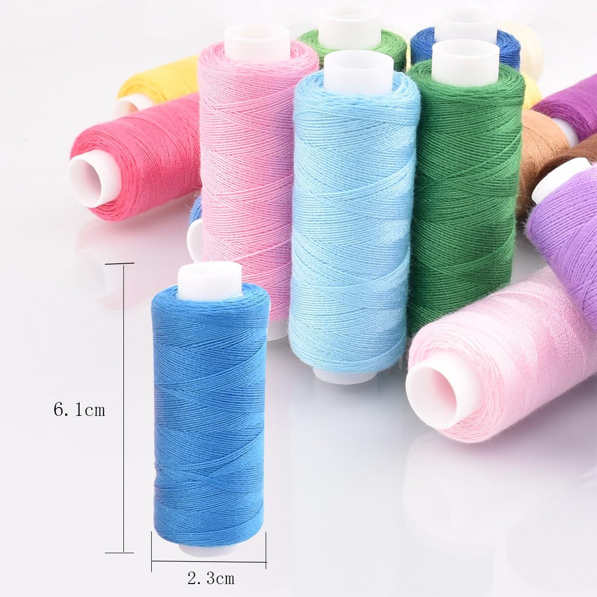 Sewing Thread Kit 30 Colors Polyester 250 Yard Each Spools Sewing Threads Emb...