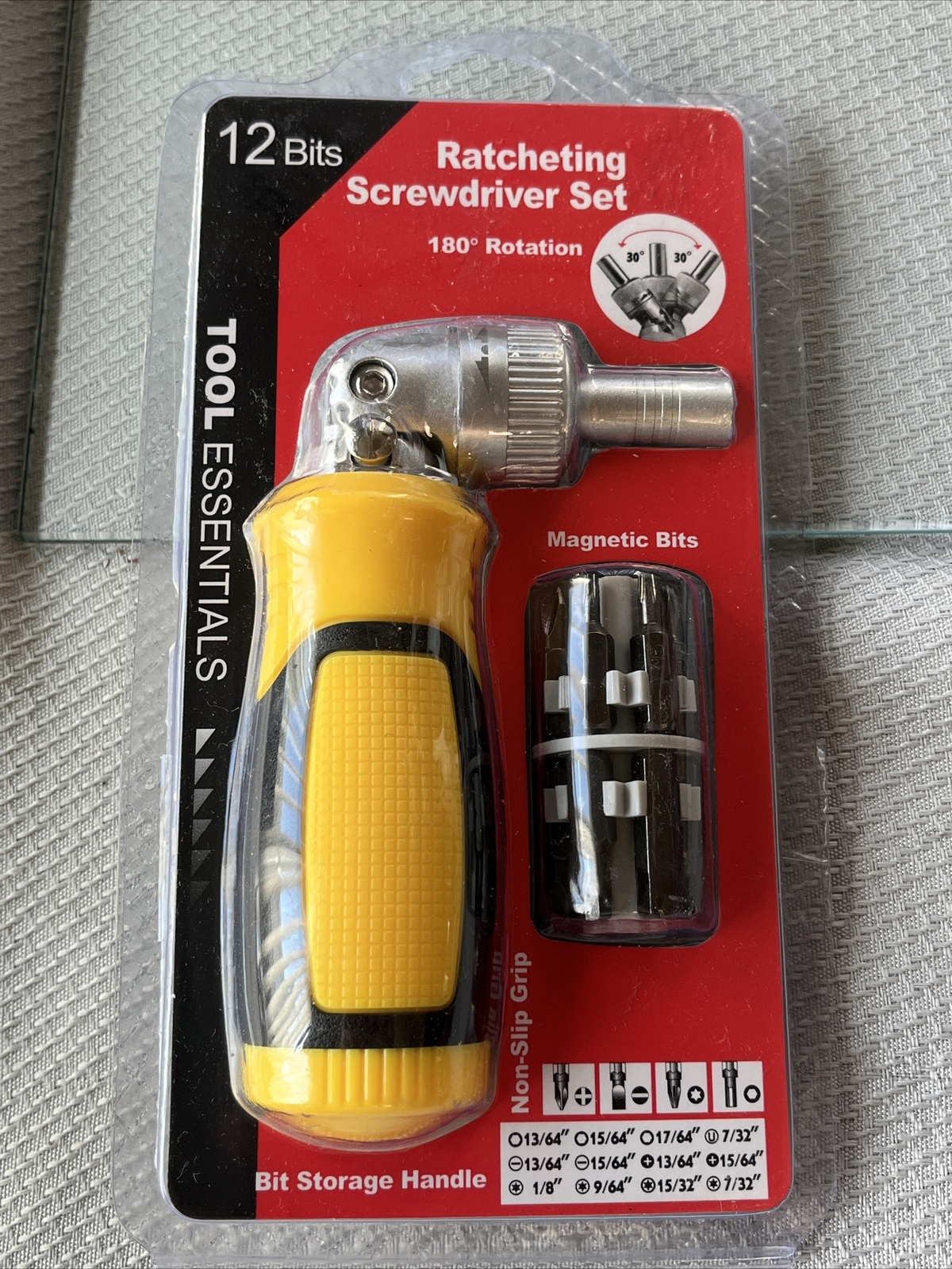 Tool Essentials 12Bits Ratcheting Screwdriver Set Brand New