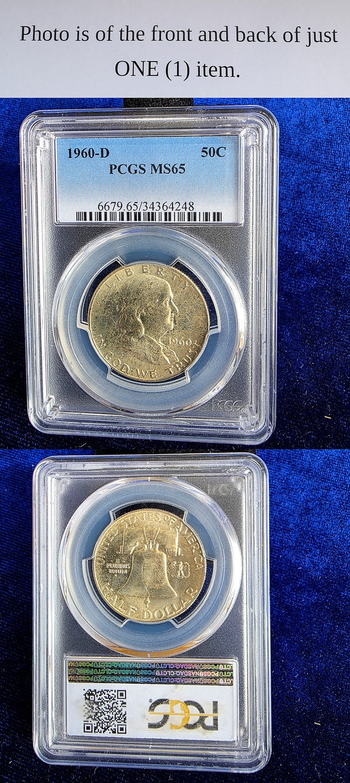 1960-D Franklin Half Dollar PCGS MS65