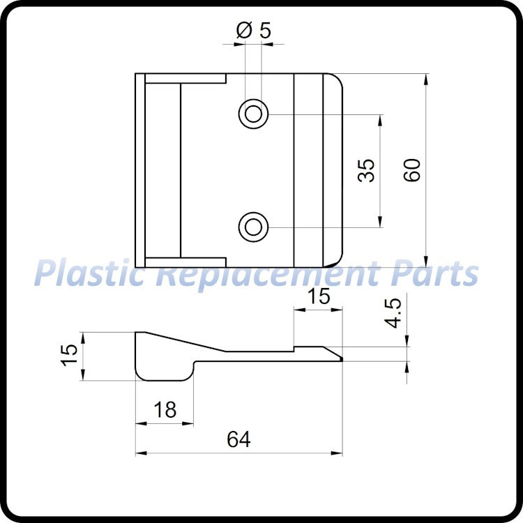 Sliding Fly Screen Door Black Plastic Handle Pull