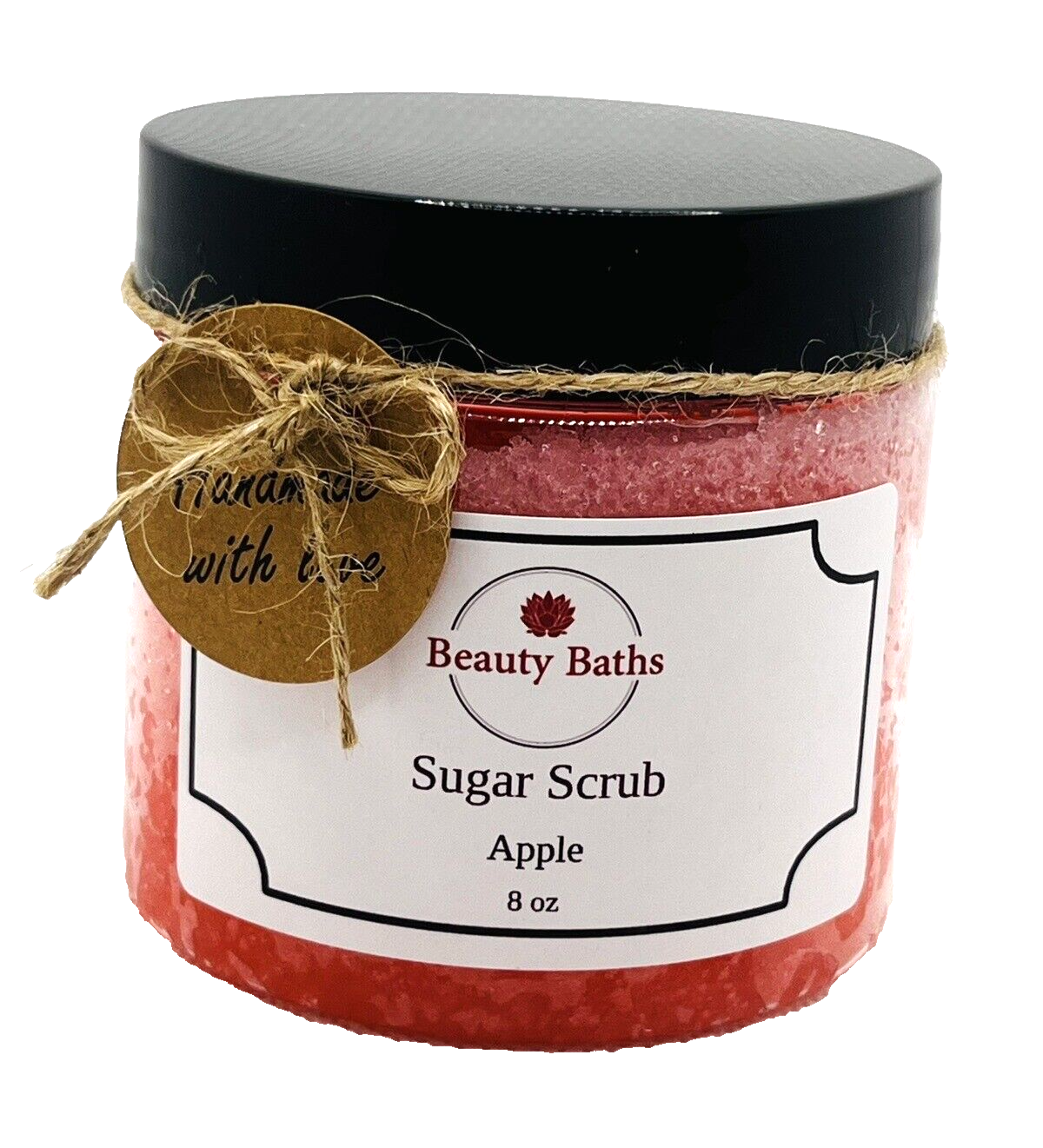 Apple Sugar Scrub Exfoliating Body Scrub gift for her handmade bath scrub