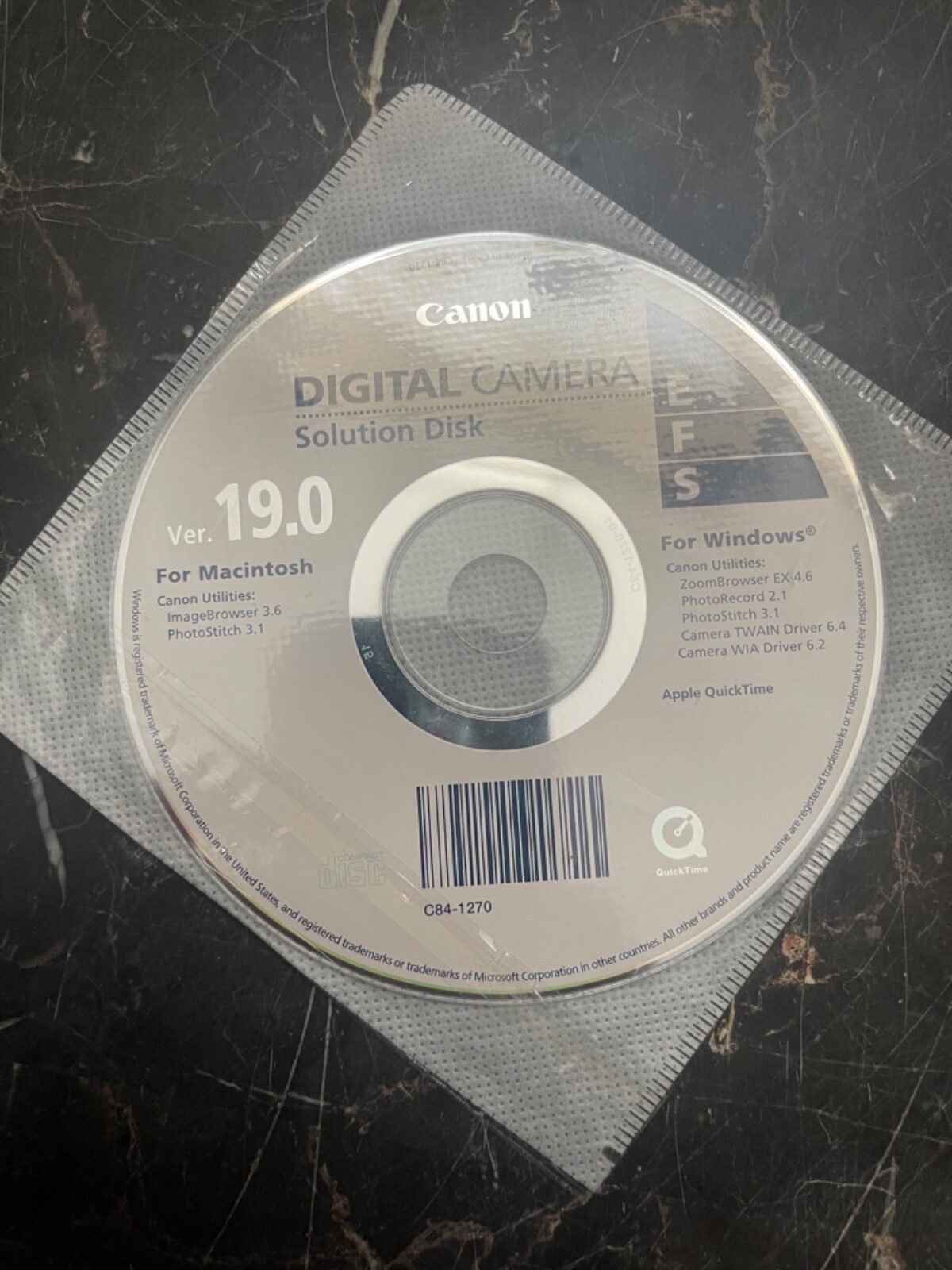 ArcSoft Camera Suite 1.3 For Windows or Macintosh Disc CD Software