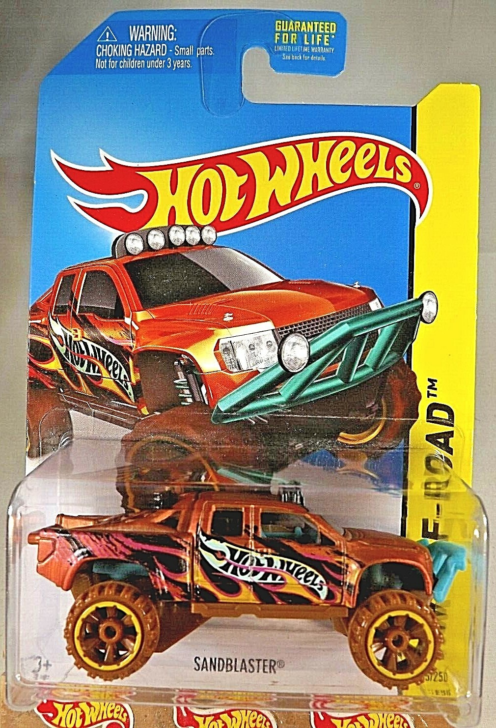 2014 Hot Wheels #135 HW Off-Road/Hot Trucks SANDBLASTER Bronze Variant w/OROH6Sp