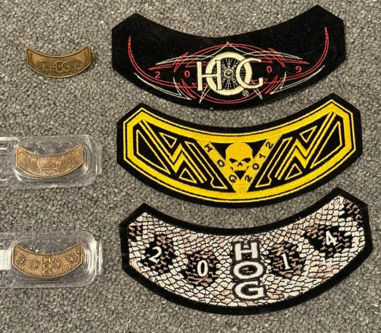 Harley Davidson HOG Patch & Pin Set LOT 2009 2012 2013 2014 Owners Group