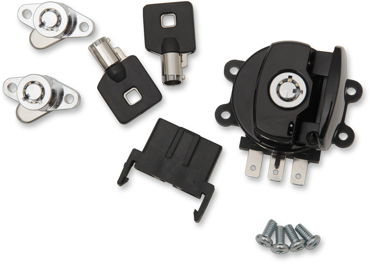 DRAG SPECIALTIES E21-0209GB/45 Side Hinge Ignition Switch Saddlebag Lock Gloss