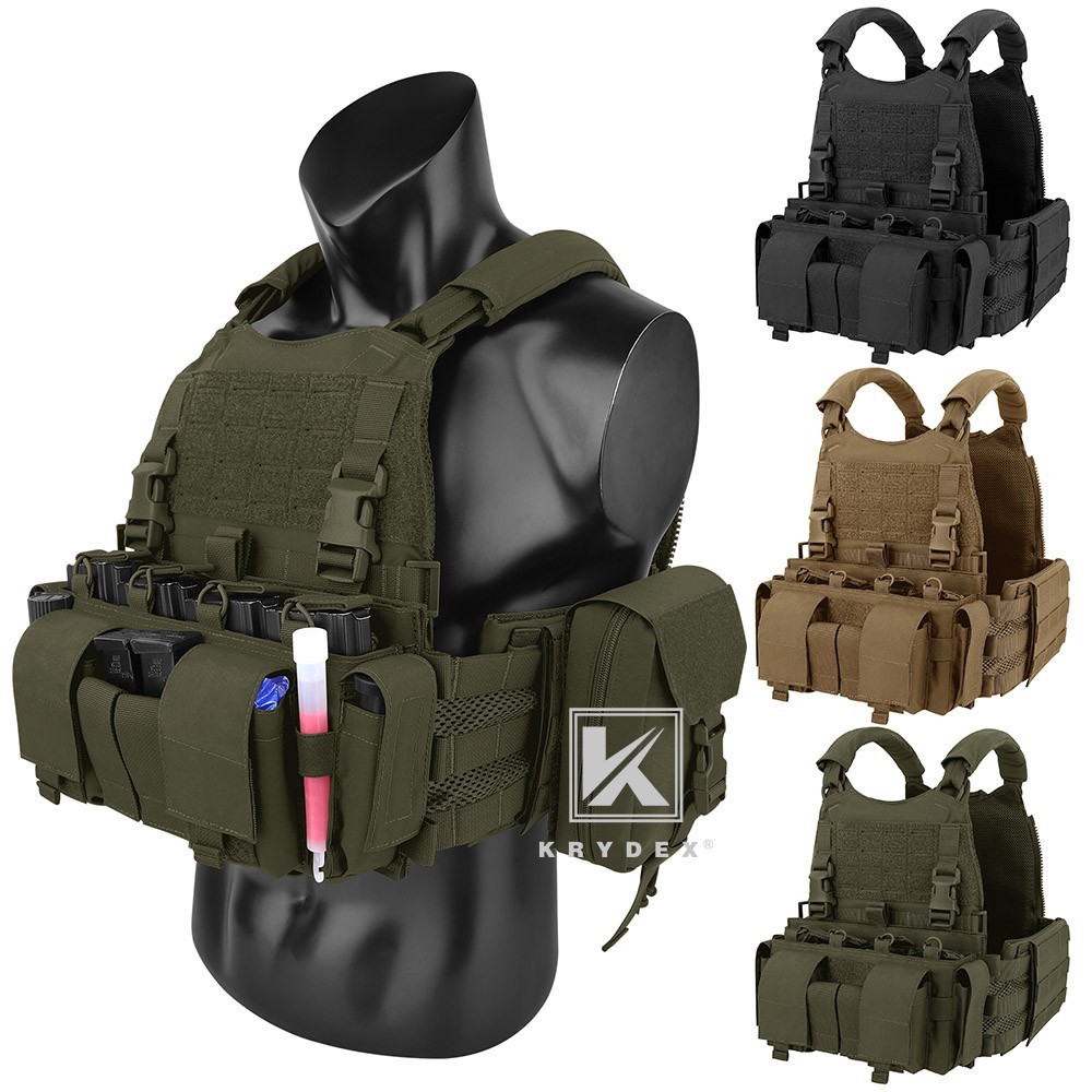 KRYDEX Tactical SCARAB Plate Carrier and MF IV Placard Front Panel Mag Pouch