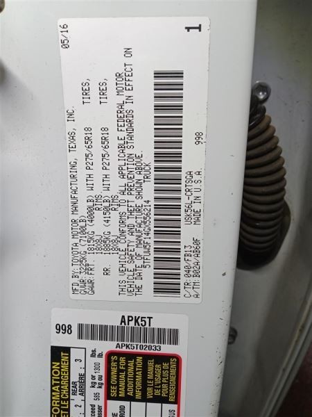 2016 Tundra Chassis Control Module Sku#3785344
