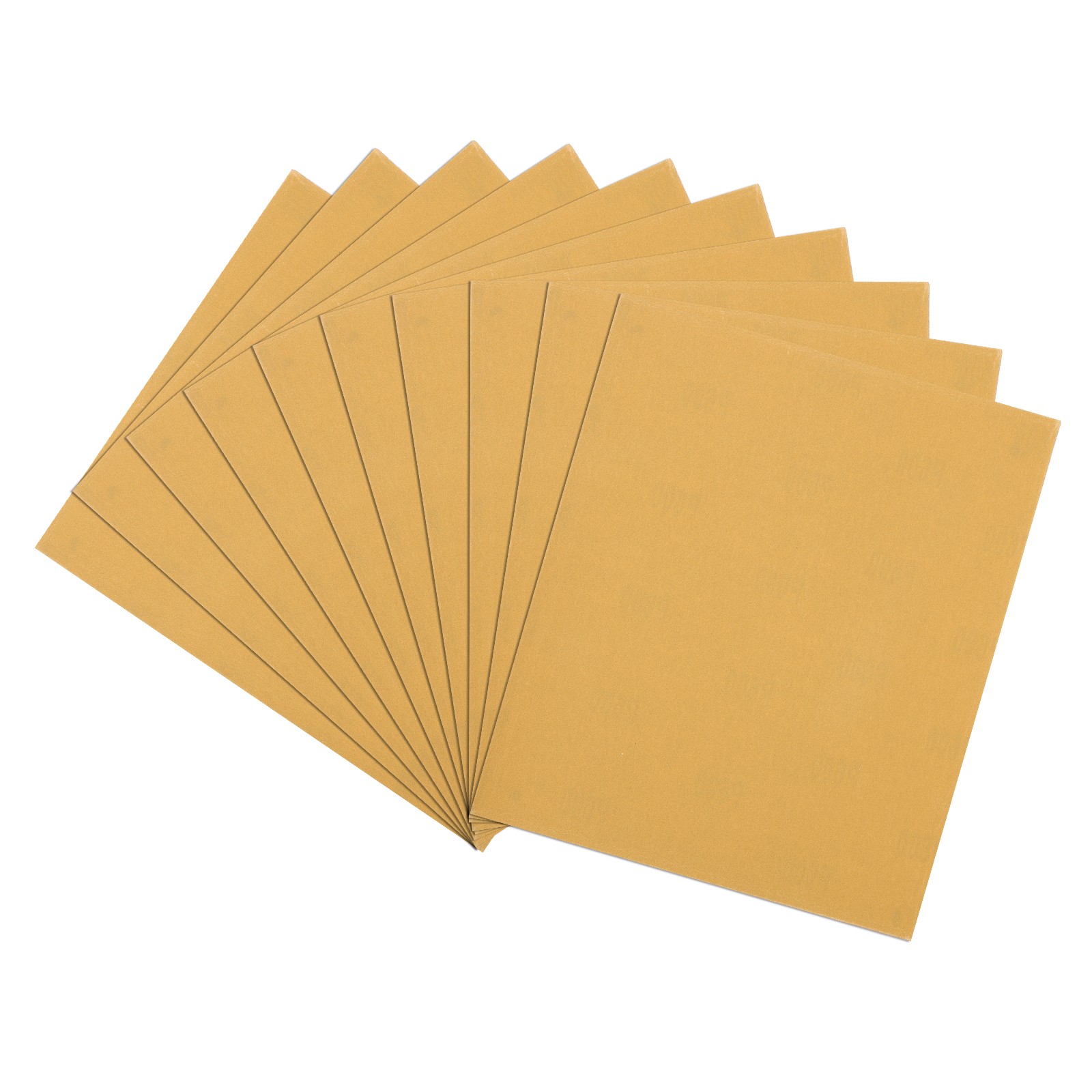 10 Pcs 600 Grit Dry Sandpapers, 9 x 11 Inch Sand Papers, Gold
