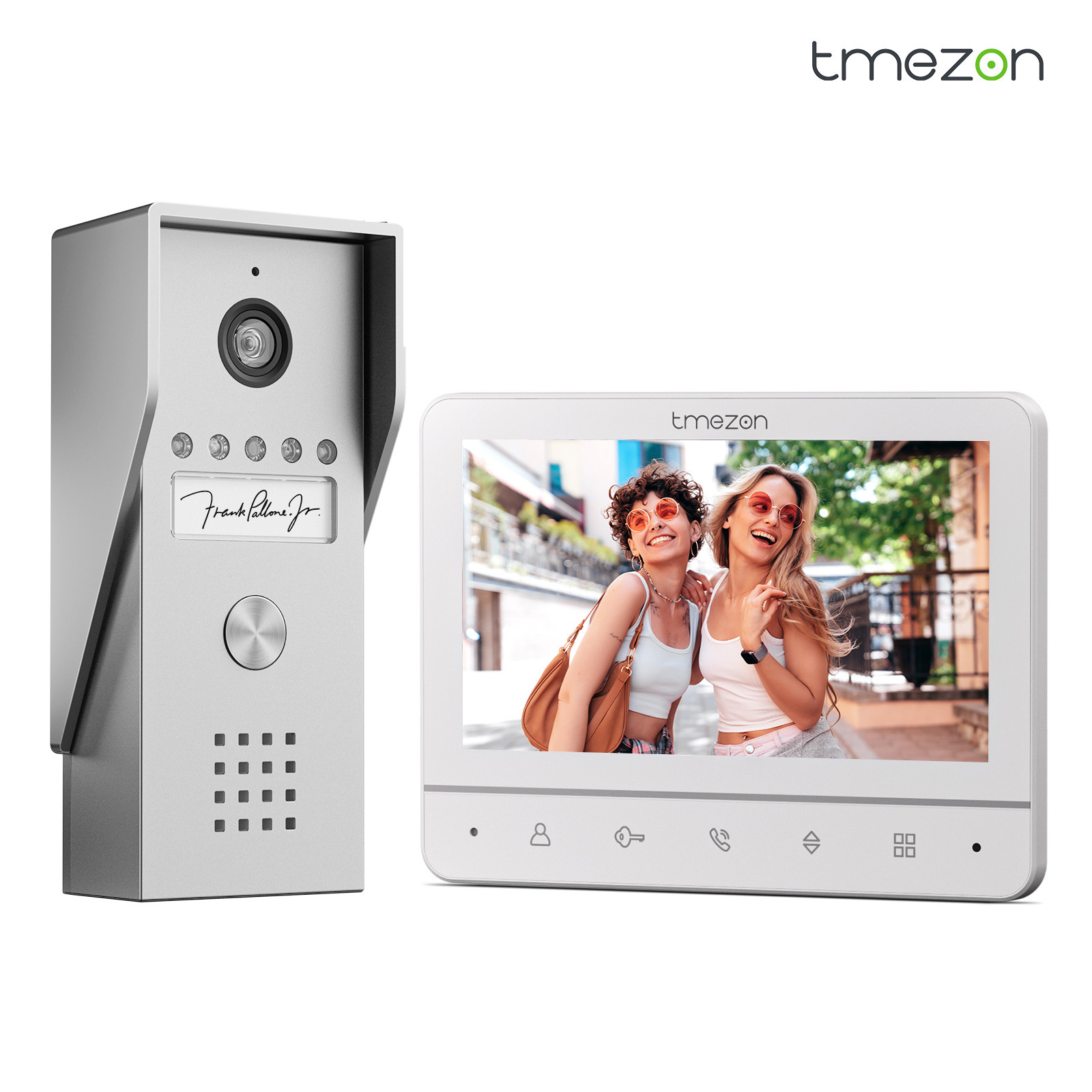 TMEZON Video Intercom System, 7 Inches Screen Video Doorbell with Monitor IR CUT