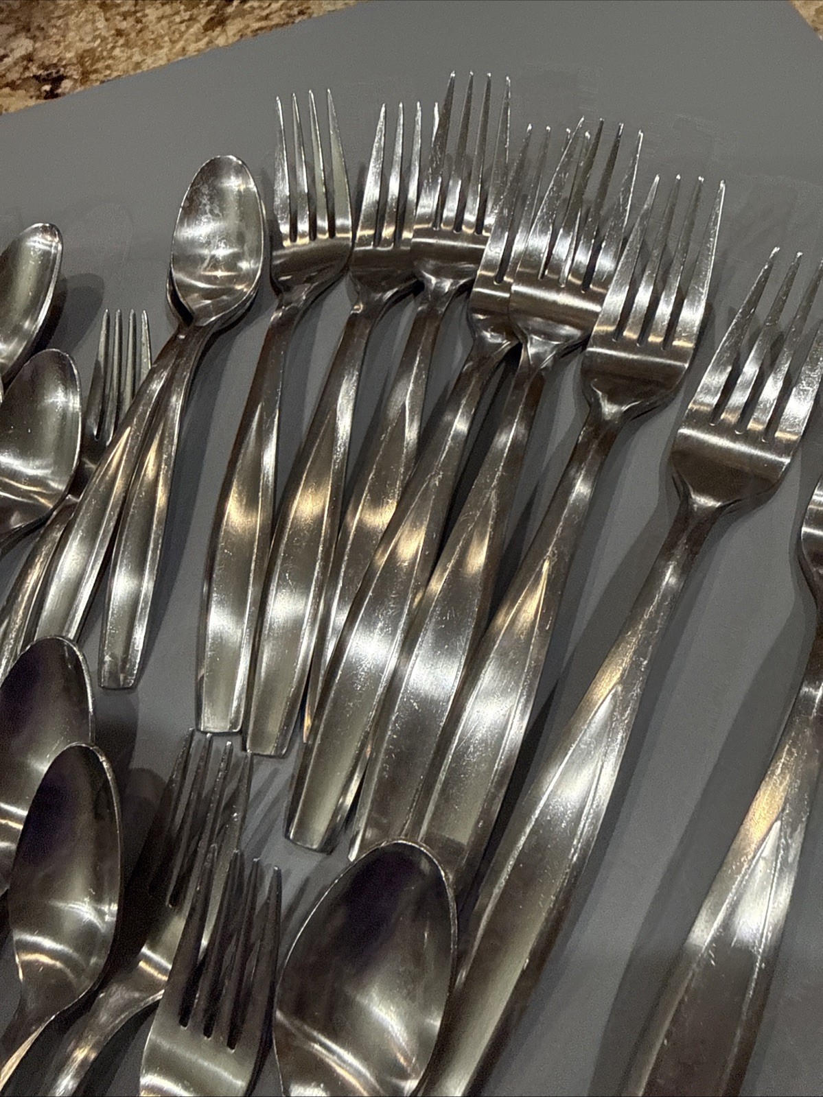 39 pcs Gourmet Settings BEAM Stainless Mixed Flatware