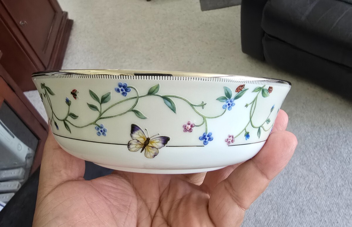 LENOX Catch All Dish w Silver Trim Nr-Mint Condition 6" Wide *Free Shipping*