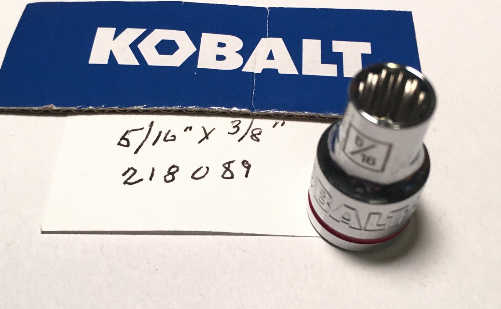 KOBALT  5/16"  x  3/8" DR  STANDARD SOCKET  12 Point  # 218089 Free USA Shipping