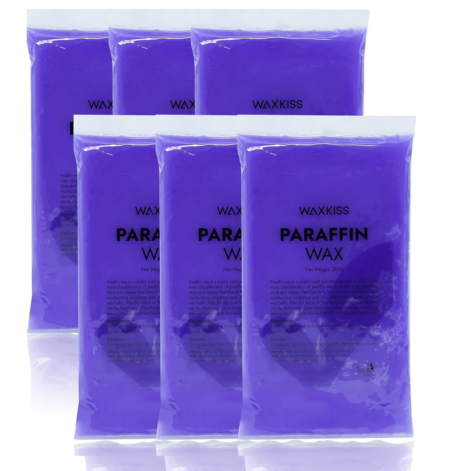 wewax 6 packs Paraffin Wax Refills of Lavender 1 Count (Pack 6), GK1