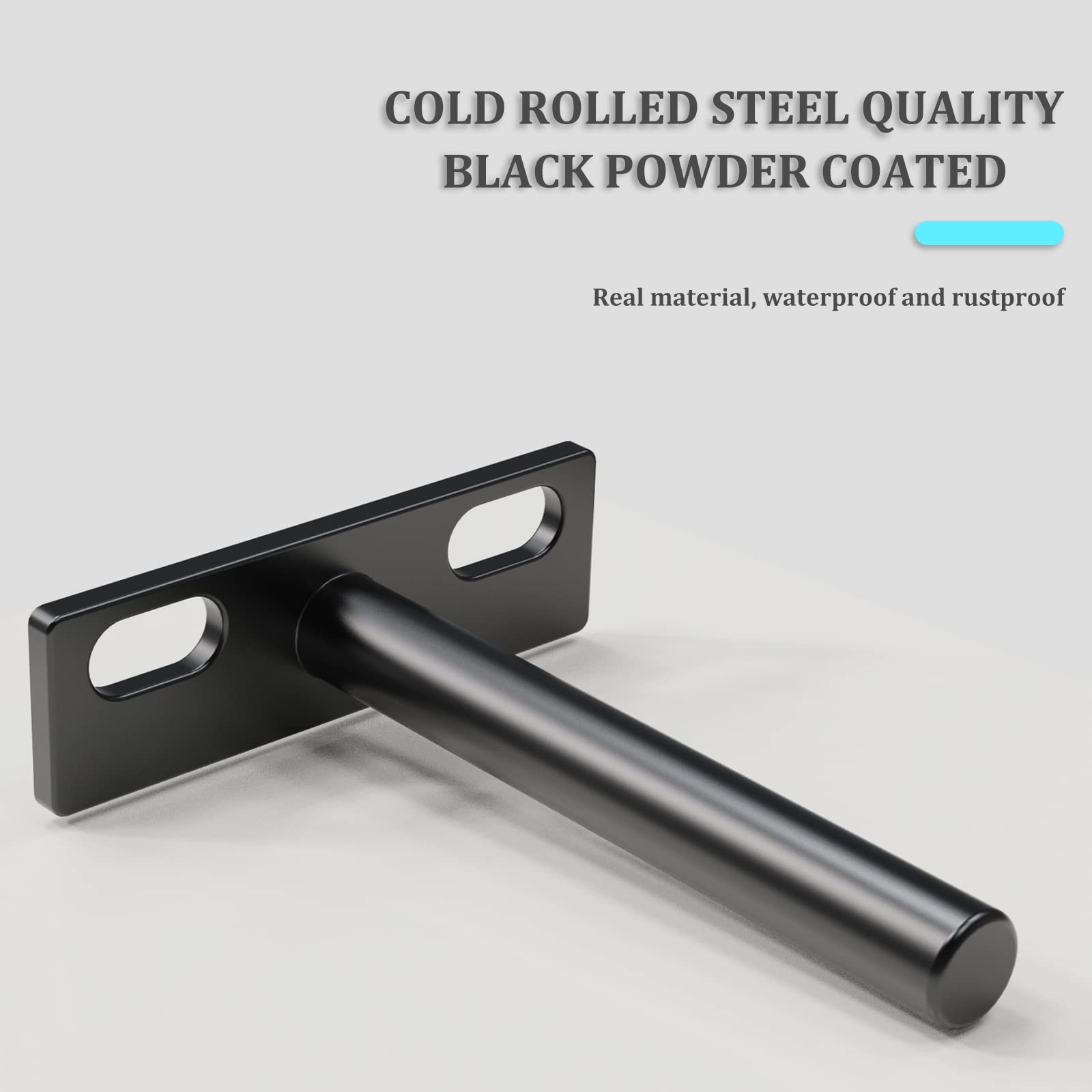 8 PCS Solid Steel Blind Hidden Floating Wood Shelf Support Brackets 4 Inch