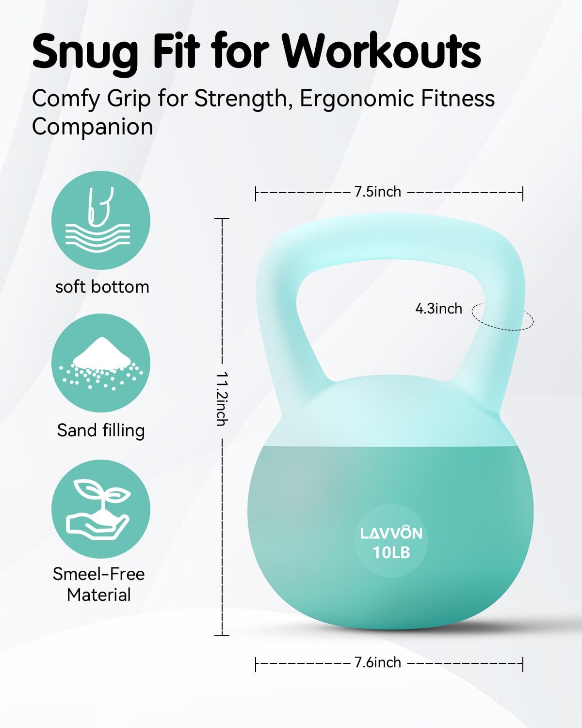 Soft Kettlebell - Cushioned Impact-Resistant Base and Anti-Slip Kettle bell