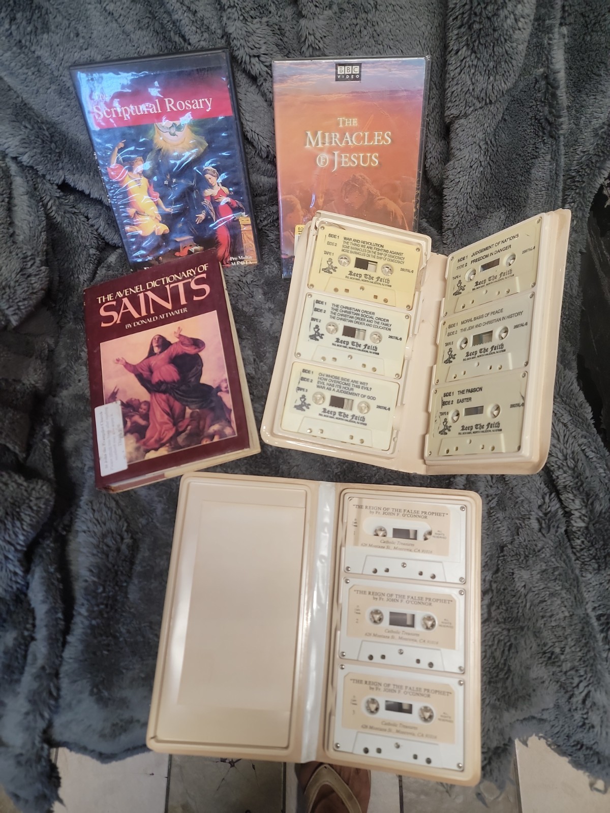 Christian Religious Media Collection-DVDs, Saints Book & Audio Cassette O'Connor
