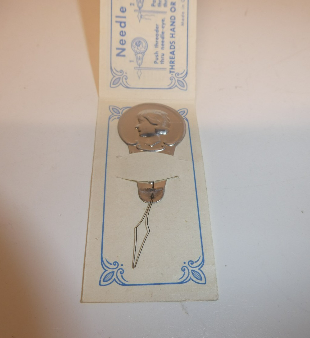 VTG Germany Wire Needle Threader ~ Sewing ~ Aug. Thomas