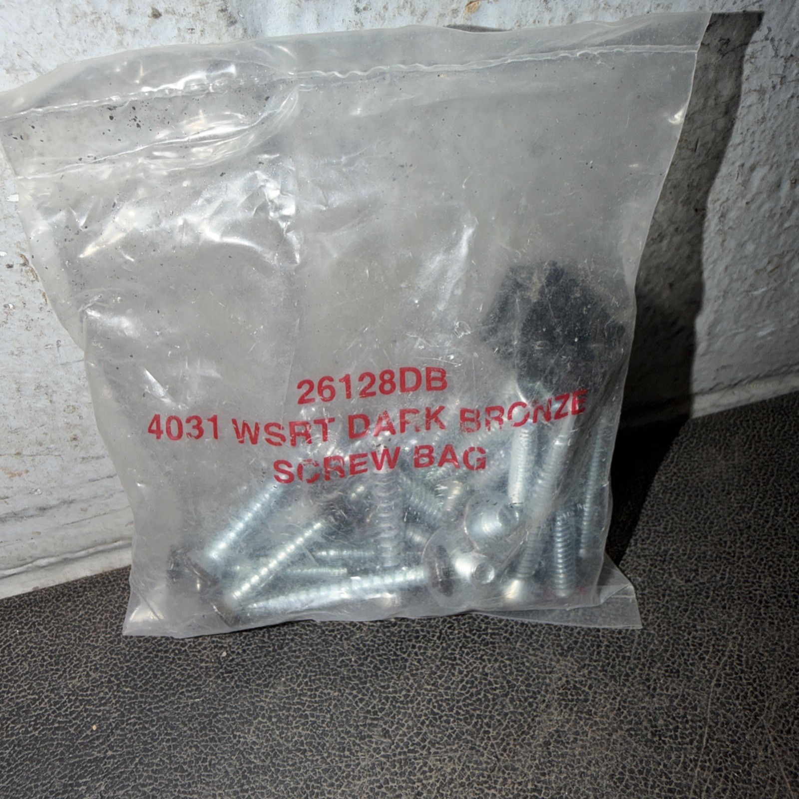 LCN 26128DB Aluminum 4031 WRST Dark Bronze Screw Bag QTY 1