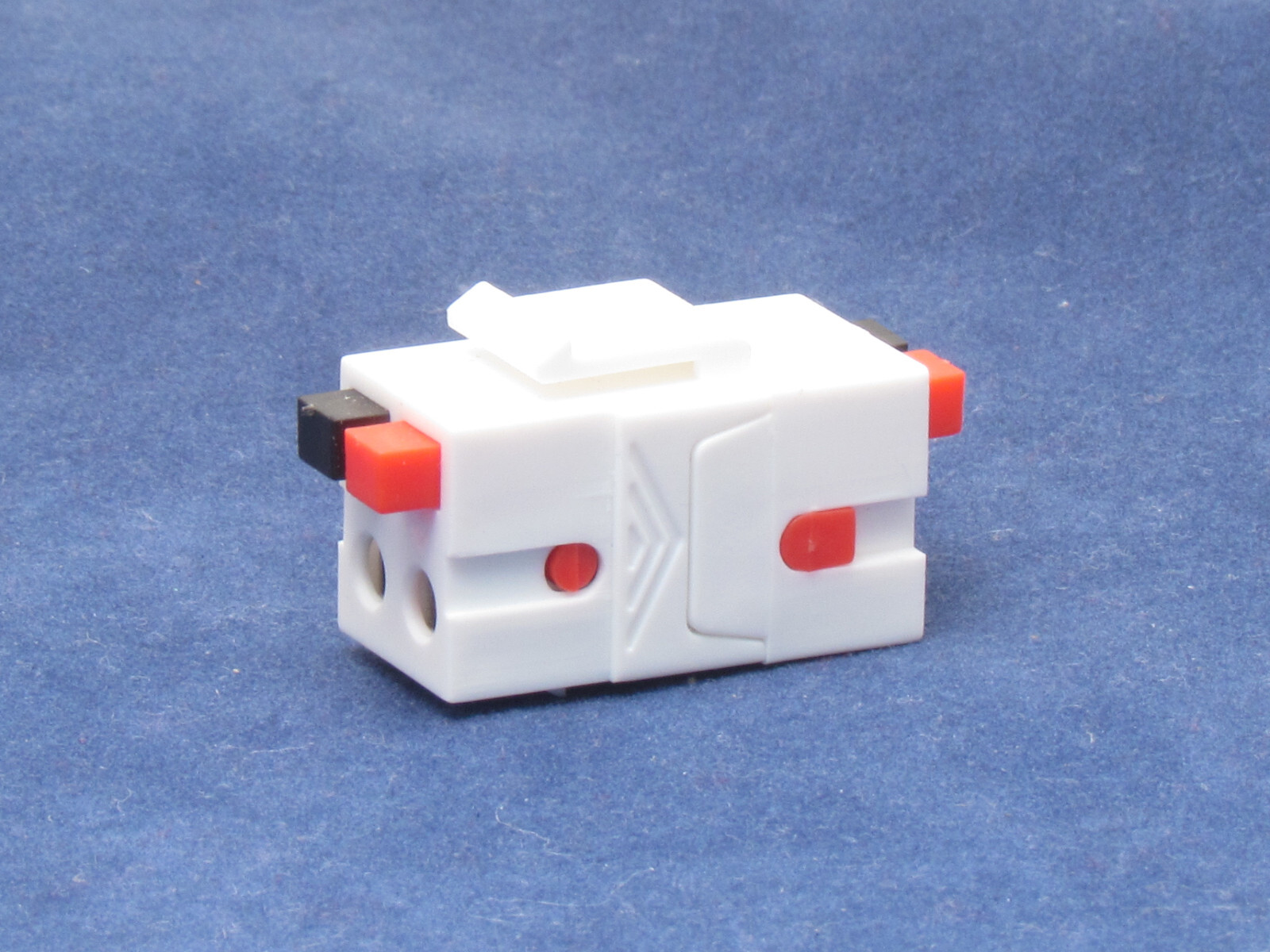 Speaker Keystone Connector Jack Insert Coupler Dual Spring Clips White 14-30AWG