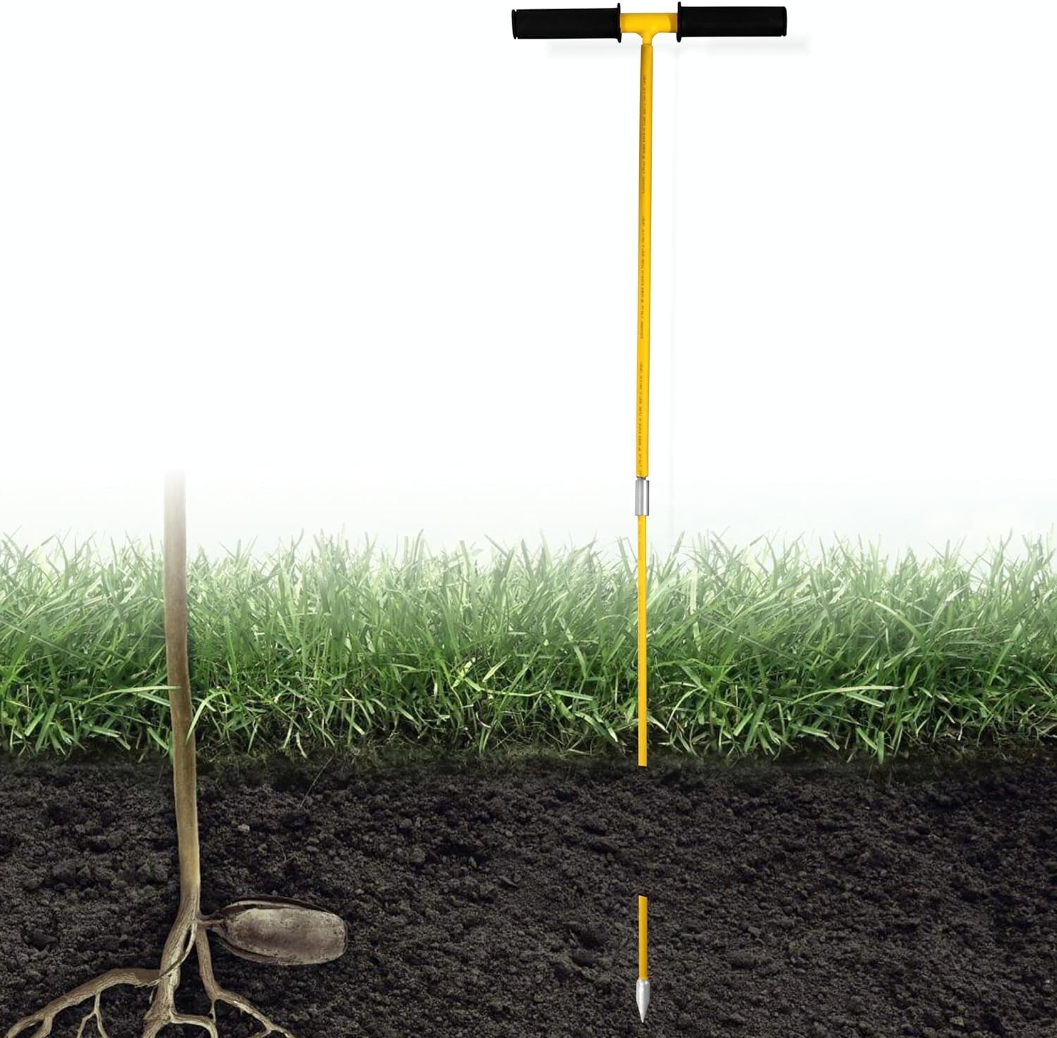 Septic Tank Probe - Metal Soil Probe Rod - 42" T-Handle Septic Tank Locator Tool
