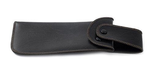 Soft Eyeglass Case Attaches to Belt Vertical Snap Loop Black or Brown PU.Leather
