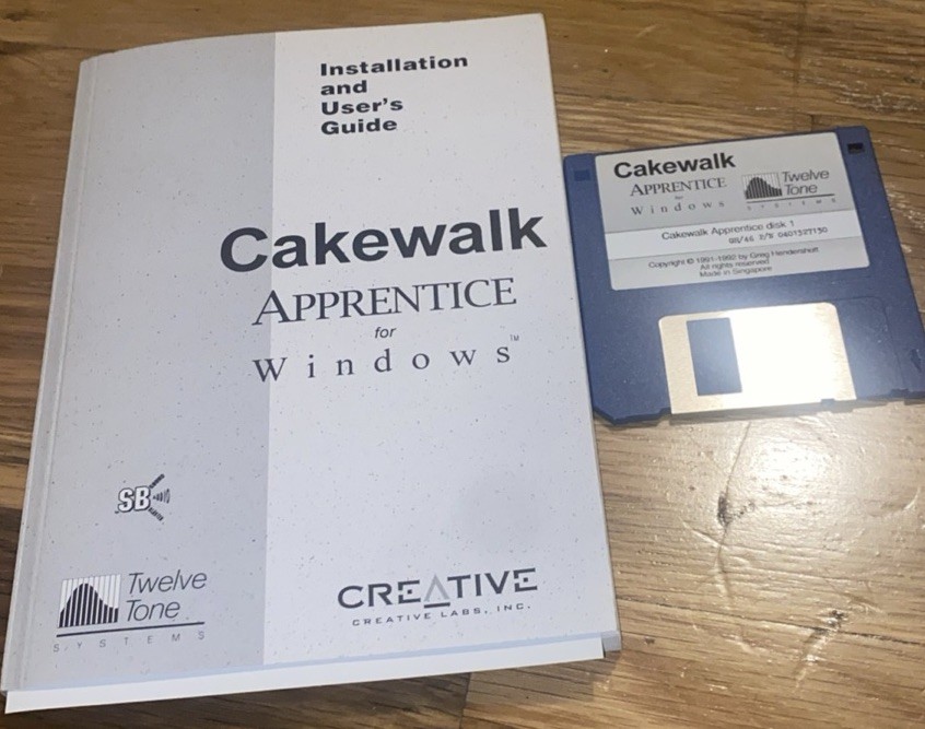 Cakewalk Apprentice For Windows Floppy 3.5" Diskette 1992