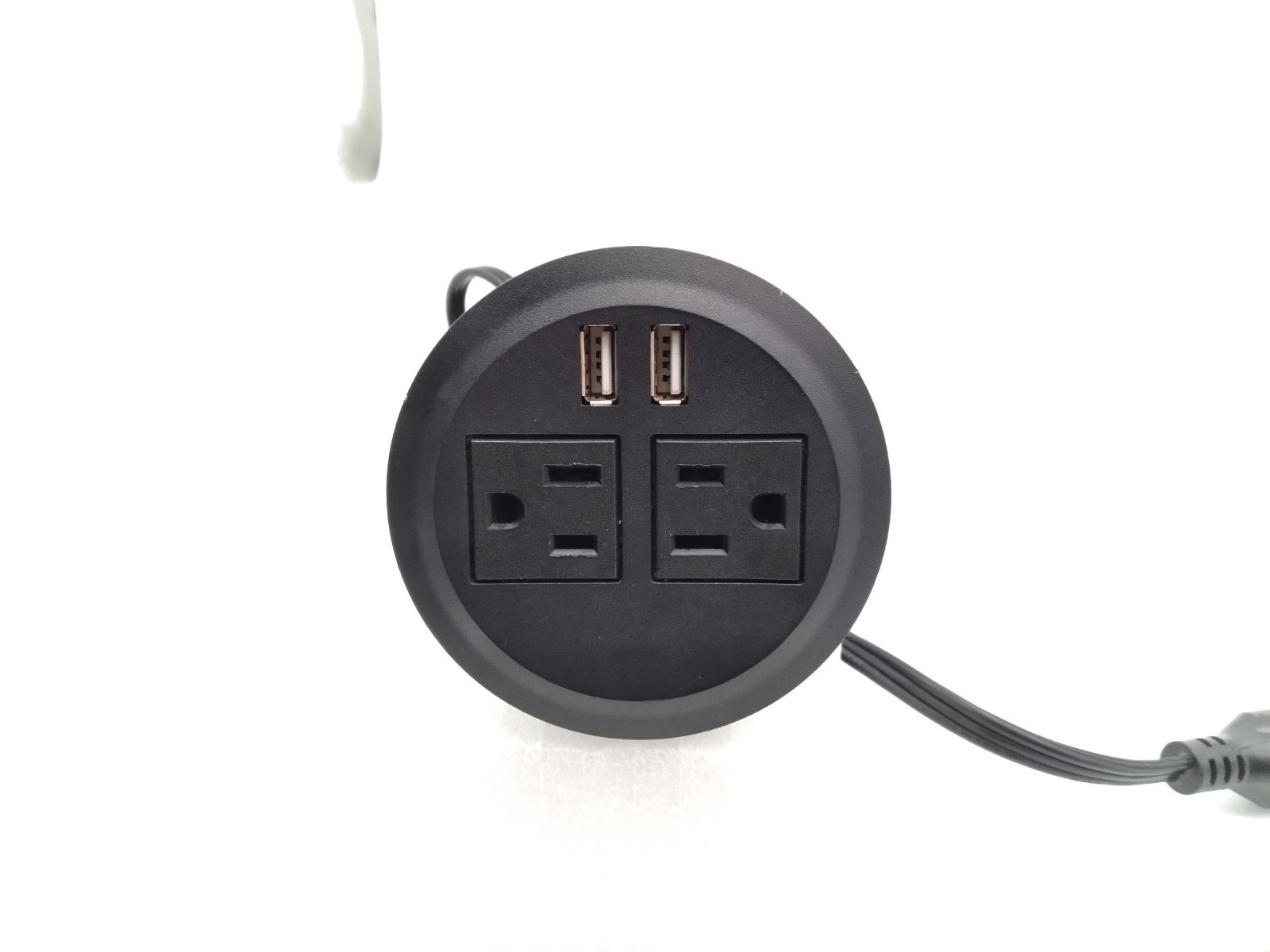 Furniture Power Distribution Unit JN02-04-22 Black 2 Outlet, 2 5V USB