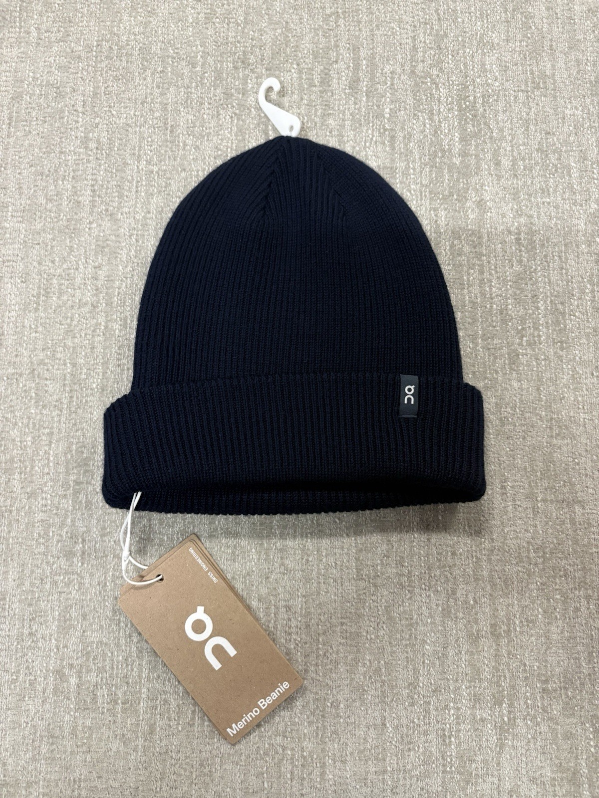 On Cloud Merino Beanie “Midnight” Dark Blue Soft Cuff Knit Hat One Size NWT NEW