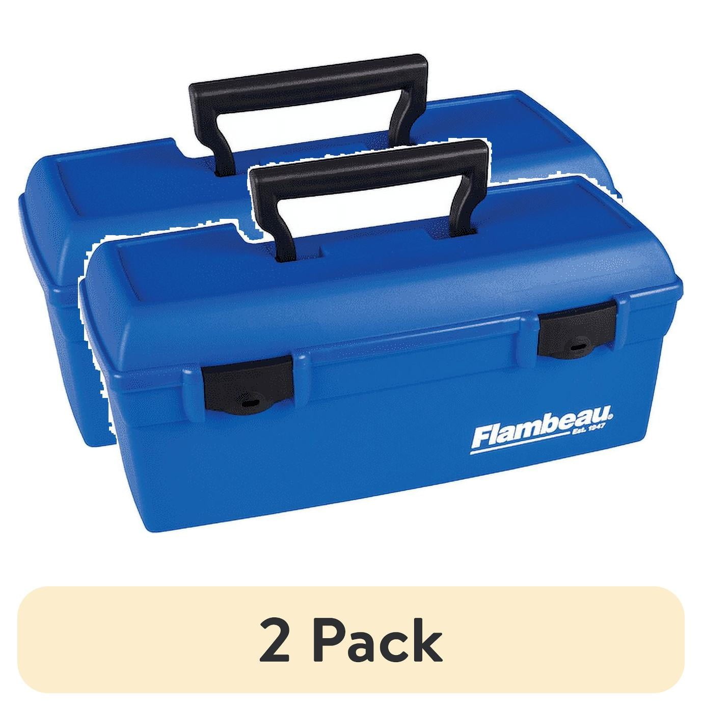 (2 pack) Flambeau Outdoors, 6009TD Lil Brute Fishing Tackle Box with Lift-Out