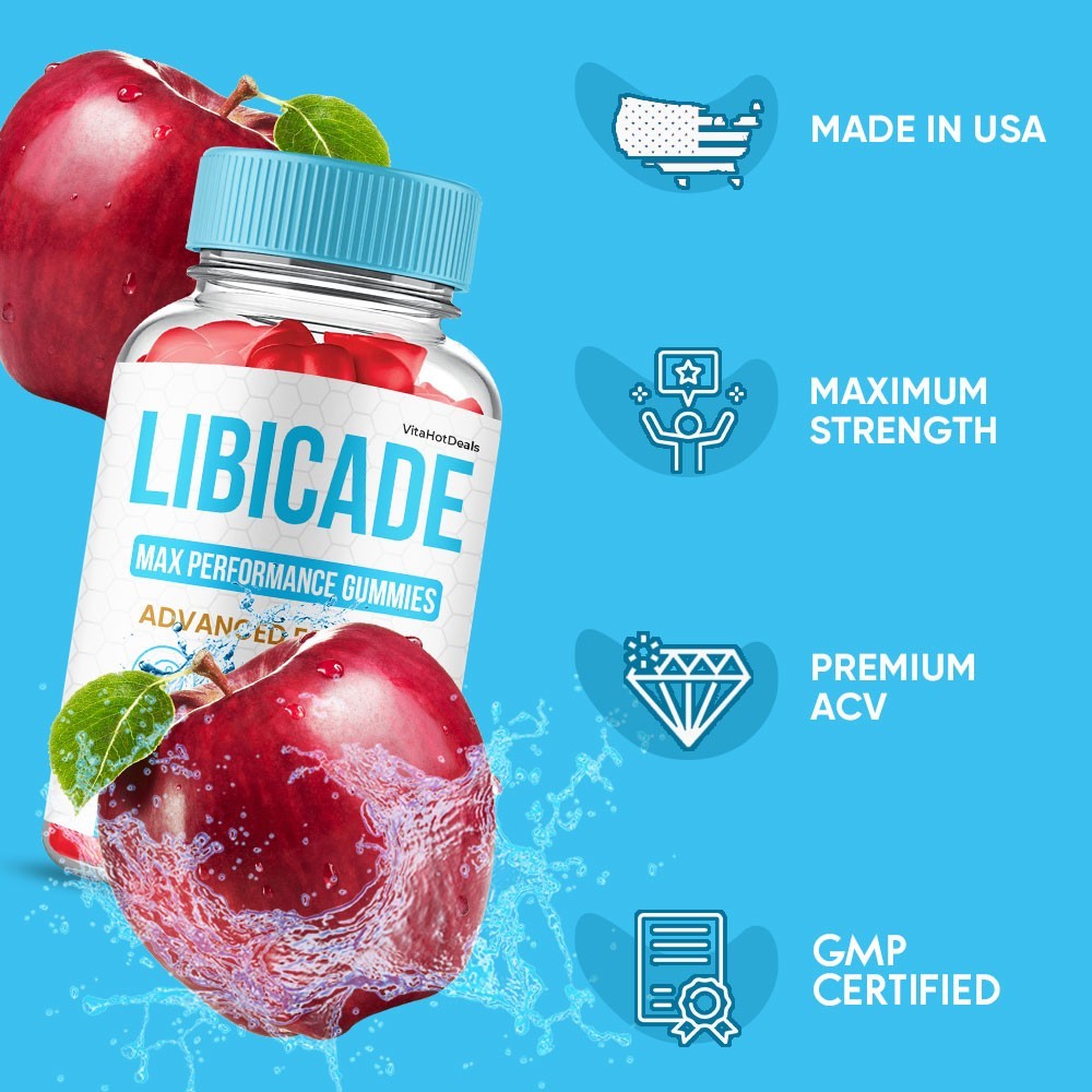 Libicade Gummies, Max Performace, Libi cade Natural Supplement (1 Pack)