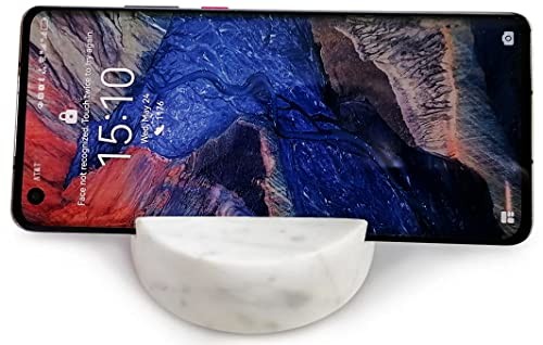 Luxurious Marble Cell Phone Stand Holder for Cellphone Tablet On Desk, Solid