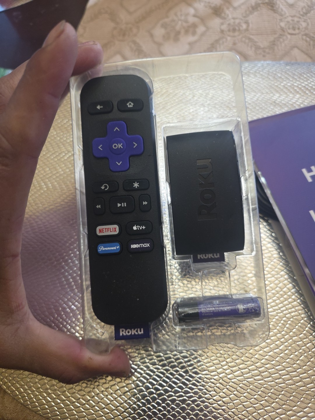 Roku Express+HD Media Streamer Remote, HDMI & Composite, 1080p Untested #C
