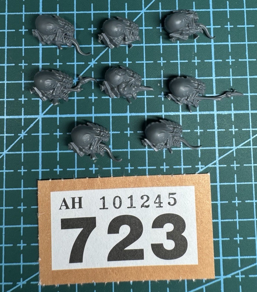 8 Genestealer Heads Tyranid Cult Kitbash Conversion Bits 40k Metamorph New Kit