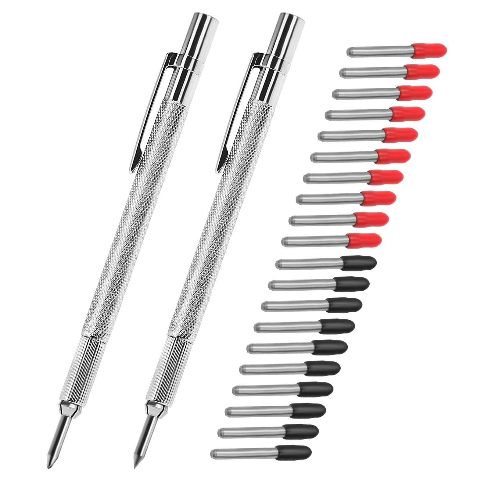 2 Pack Metal Scribe Pen with Magnet Metal Etching Pen for Glass Ceramics Metal