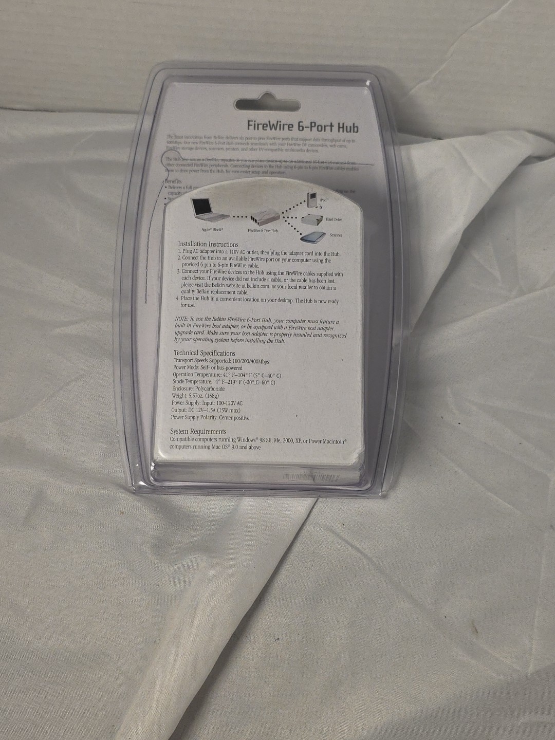 Belkin 6 Pin FireWire 6-Port Mini Hub F5U526-APL MAC PC New Old Stock Sealed