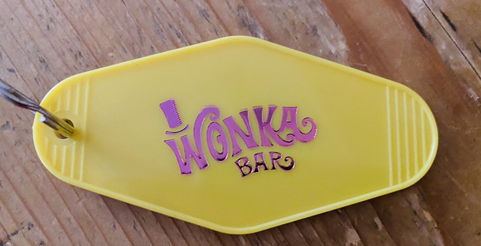 Willy Wonka and the chocolate factory inspired keytag