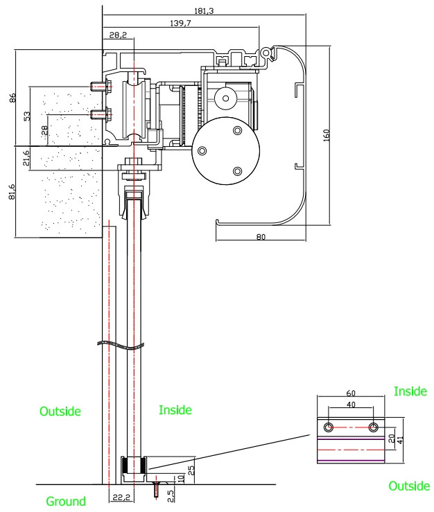 Olide Heavy Duty Automatic sliding door mechanisms with microwave sensor
