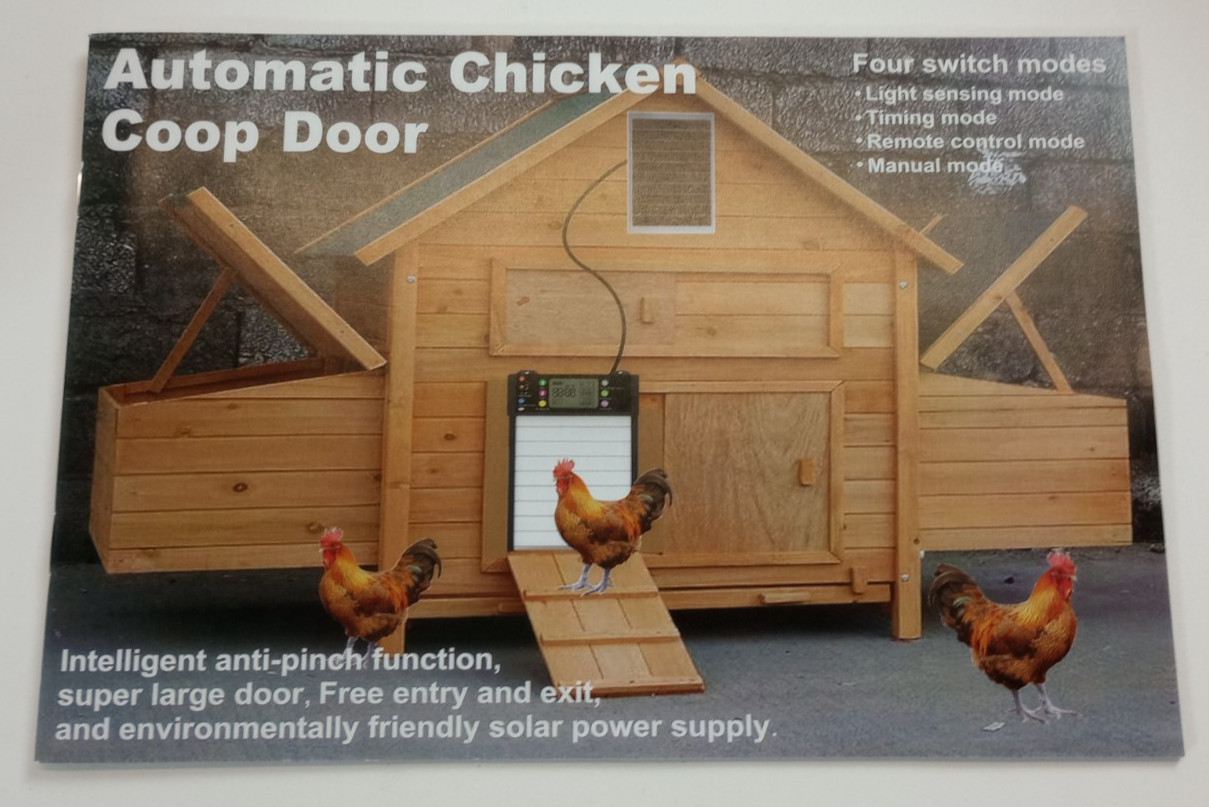 Automatic Chicken Coop Door Solar Chicken Coop Door LCD Display Open Box